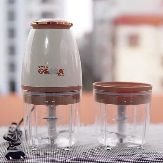 Máy Xay Thịt Sinh Tố SAKA Nhật Bản - Loại Nắp Nâu -Máy Xay Sinh Tố Mini Đa Năng Xay Thịt - Xay Đá - Thực Phẩm Cứng