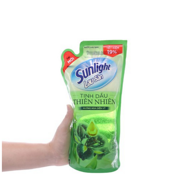 Nước lau sàn sunlight hương hoa diên vĩ dạng túi 1kg