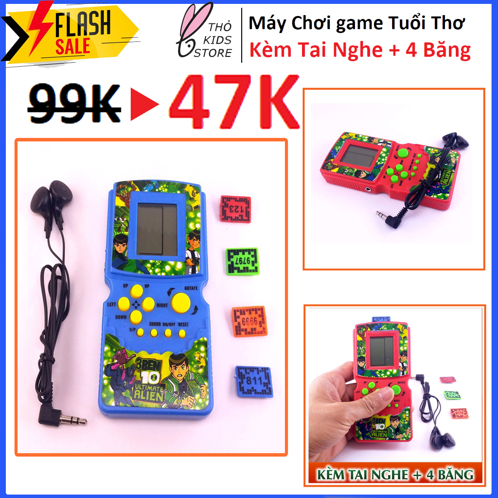 Máy chơi game cầm tay Brick Game tuổi thơ kèm tai nghe