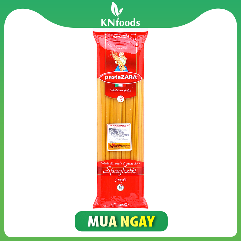 Mì ý Spaghetti Pasta Zara gói 500g