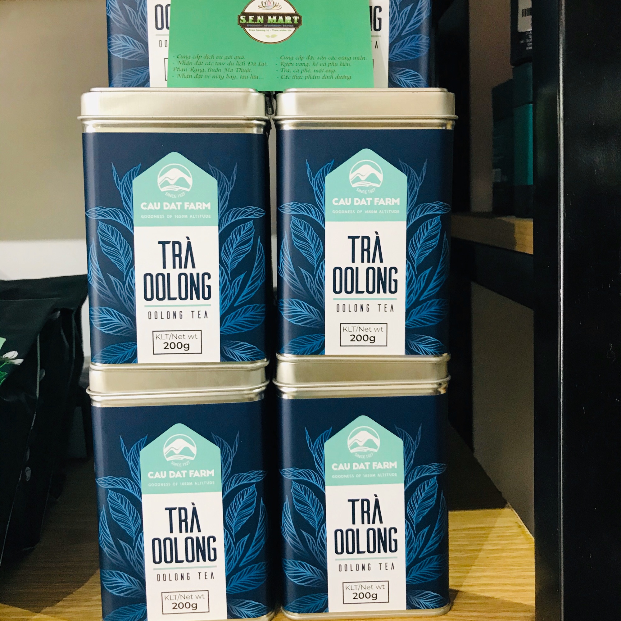 Trà ôlong cầu đất farm - đà lạt dạng lon 200gr