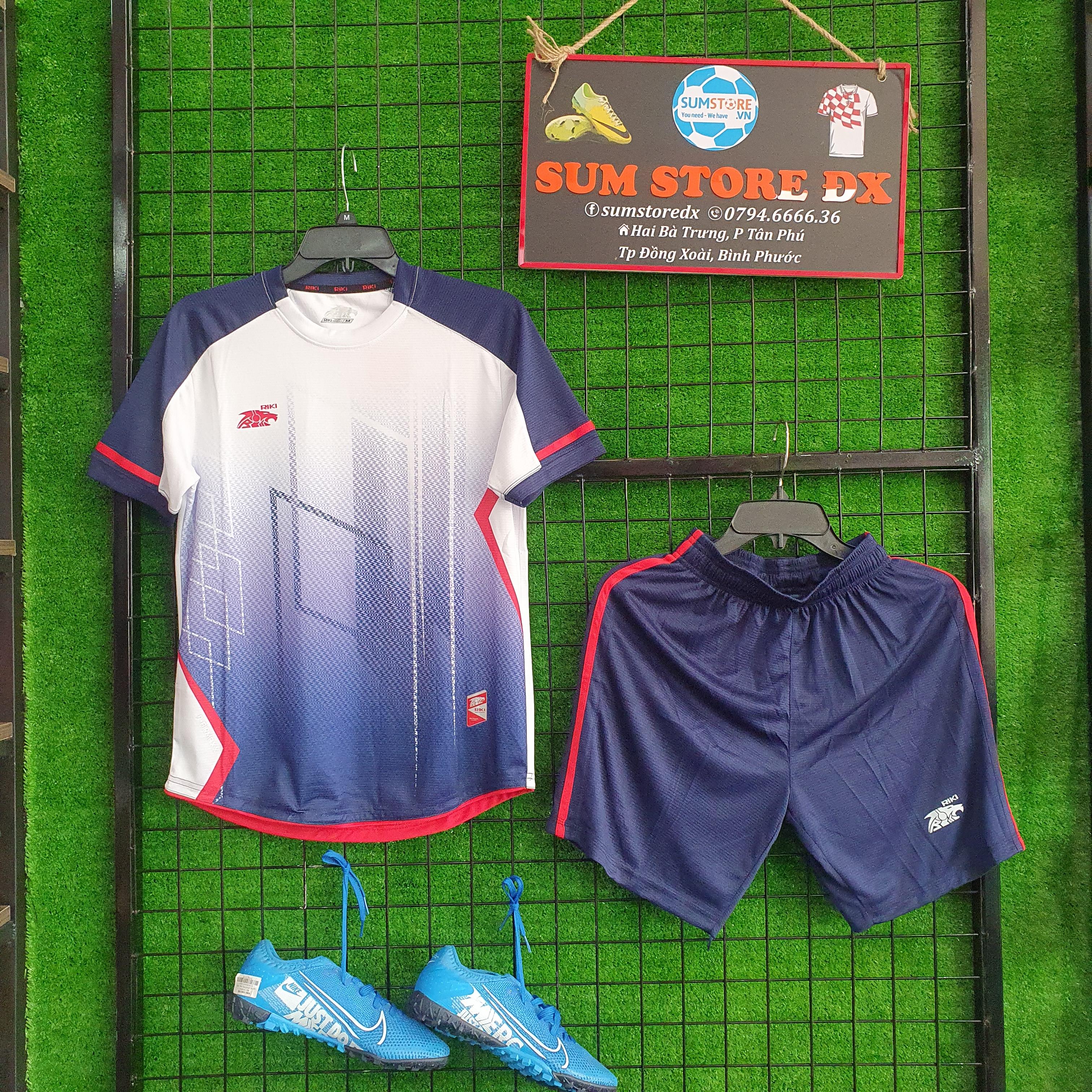 Đồ Đá Banh Không Logo Mẫu Mới, Cực Đẹp RiKi Gem Trắng Xanh Đen  – Đồ Thể Thao Nam Nữ 2021
