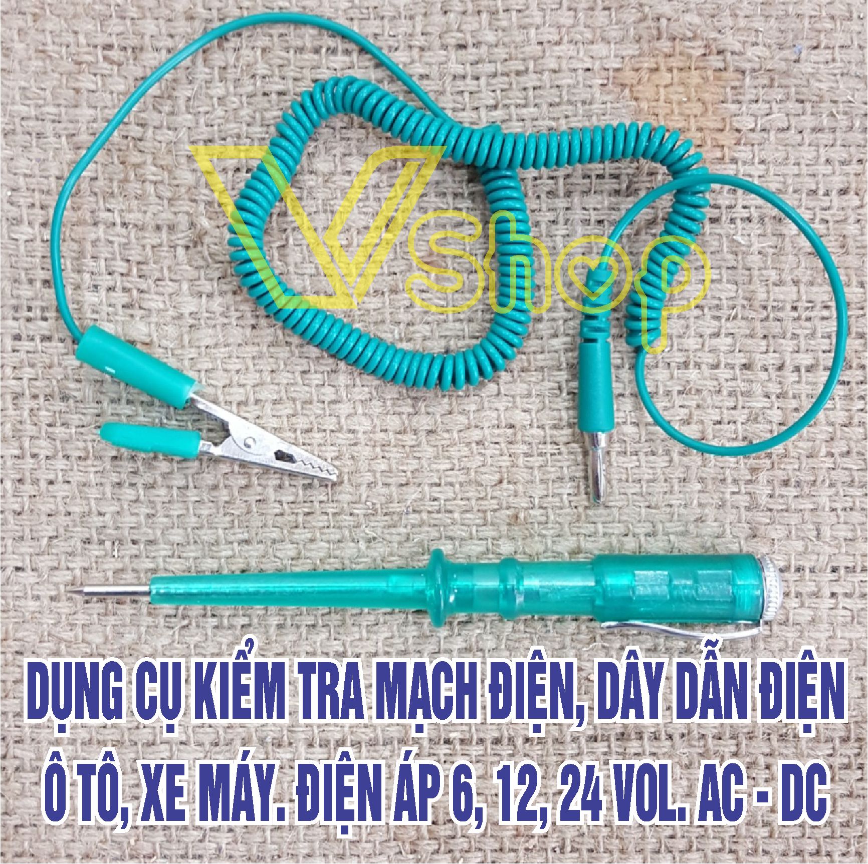 Bút, dụng cụ kiểm tra nhanh mạch điện, dây dẫn điện, ô tô, xe máy. Điện áp 6v, 12v, 24v. AC & DC