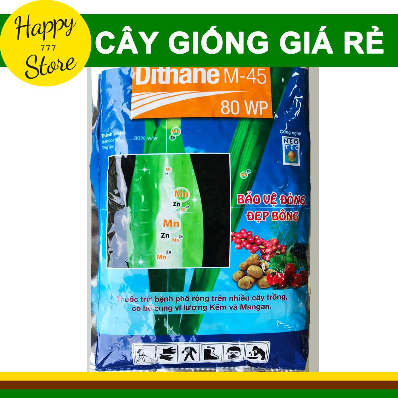 Thuốc trừ bệnh dithane m45 80wp mancozeb vàng, mốc sương rỉ sắt thán thư đạo ôn lem lép hạt happy_store