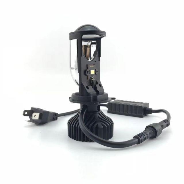 Đèn pha LED bi cầu mini H4 L6K.có nút chỉnh pha cao