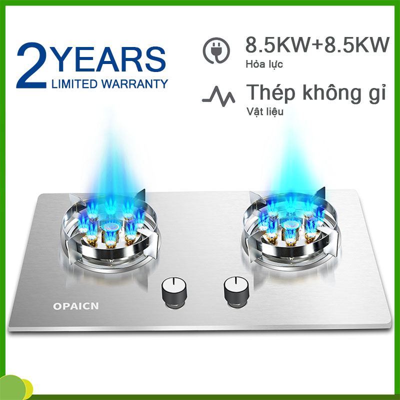 Bếp gas 9 đầu đốt ,bếp ga đôi 8.5 kw,bếp gas chén đôi mặt inox - bảo hành 1 năm chính hãng