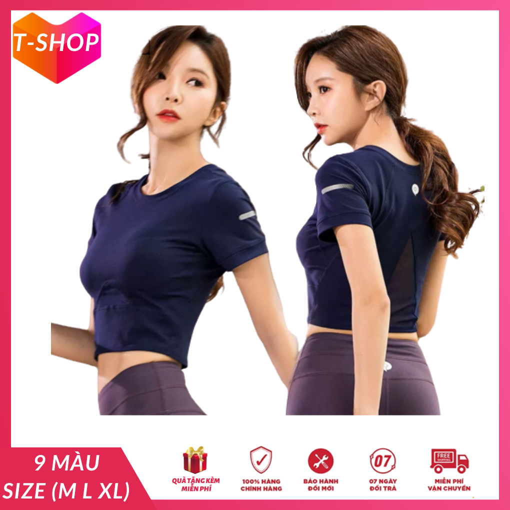 [HCM]Áo tập yoga có mút croptop phối lưới tam giác gồm 9 màu cho bạn tha hồ phối đồ tập gym phong cách-CR059
