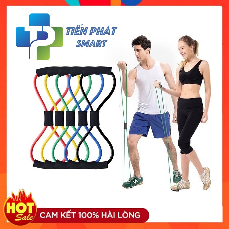 Dây Đàn Hồi Kháng Lực Tập Yoga, Thể Hình Gym Tại Nhà Tiện Lợi Chất Liệu Cao Su Hình Số 8 Hàng Cao Cấp Chính Hãng Tienphatsmart
