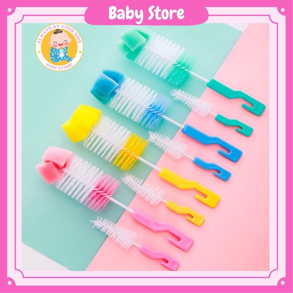 Bộ cọ rửa bình sữa 2 chi tiết - dụng cụ vệ sinh ly, cốc.