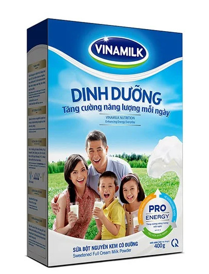 Sữa Bột Nguyên Kem Có Đường Vinamilk Dinh Dưỡng - Hộp Giấy 400g.