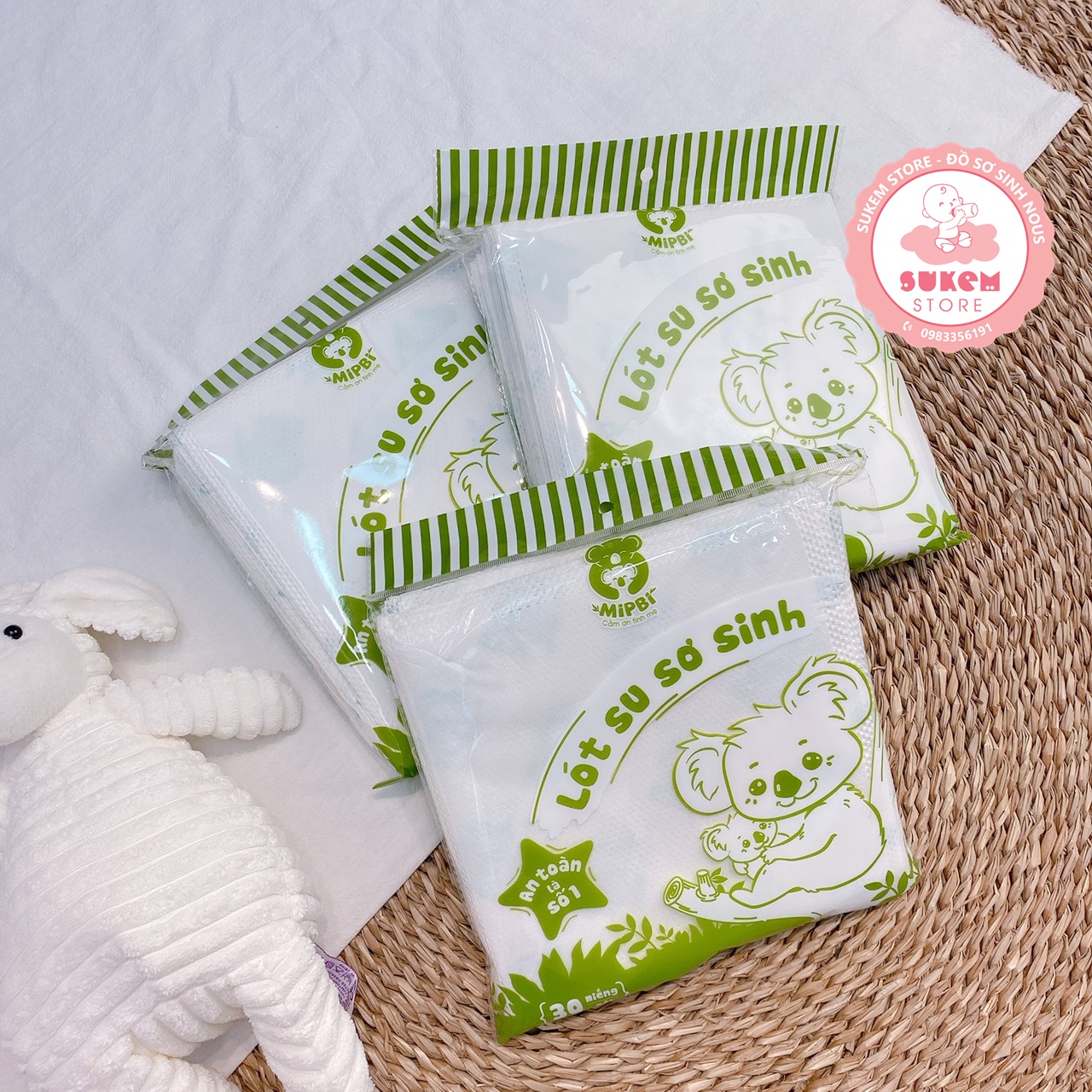Miếng lót sơ sinh mipbi - bịch 30 miếng