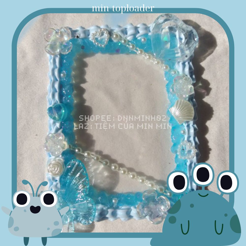 Toploader decor handmade xanh đỏ sang trọng b8+