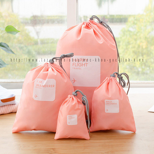 Bộ 4 Túi Du Lịch Dây Rút Đa Năng - Sắp Xếp Đồ Dùng Gọn Gàng Trong Mỗi Chuyến Đi