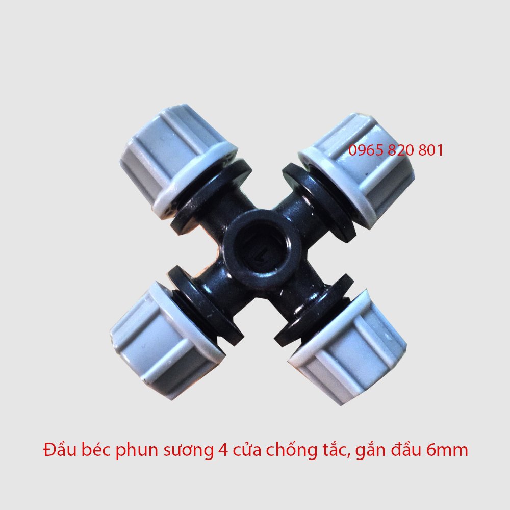 Đầu béc phun sương 4 cửa màu nâu chống tắc