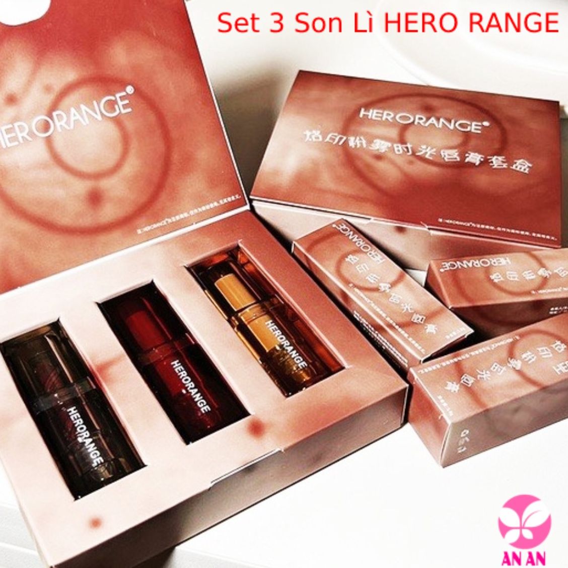 Combo 3 Son Lì HERO RANGE - Set 3 cây son dạng thỏi 3 màu siêu hot