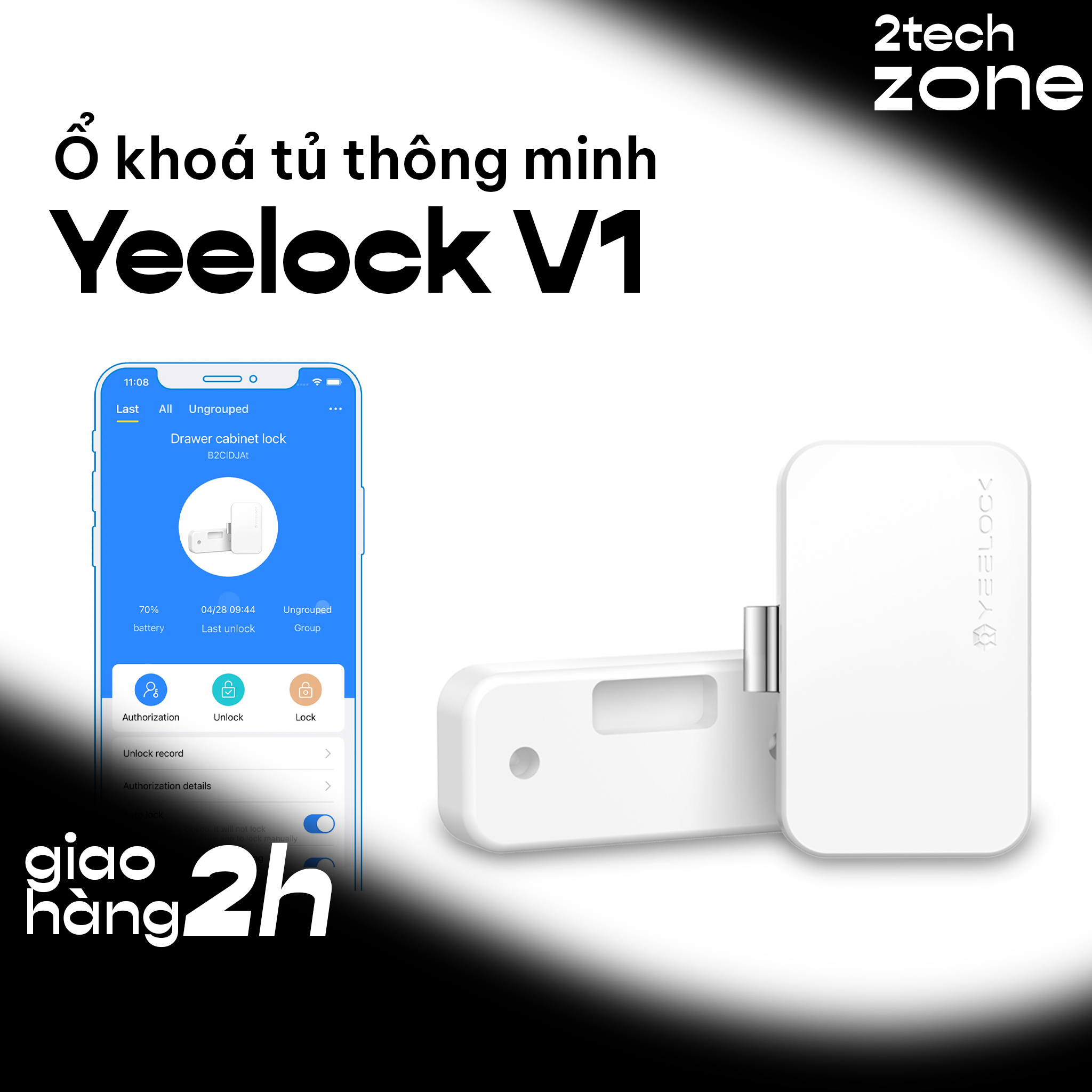 Ổ khoá tủ thông minh Xiaomi Yeelock V1 - Điều khiển bằng ứng dụng trên Android/iOS