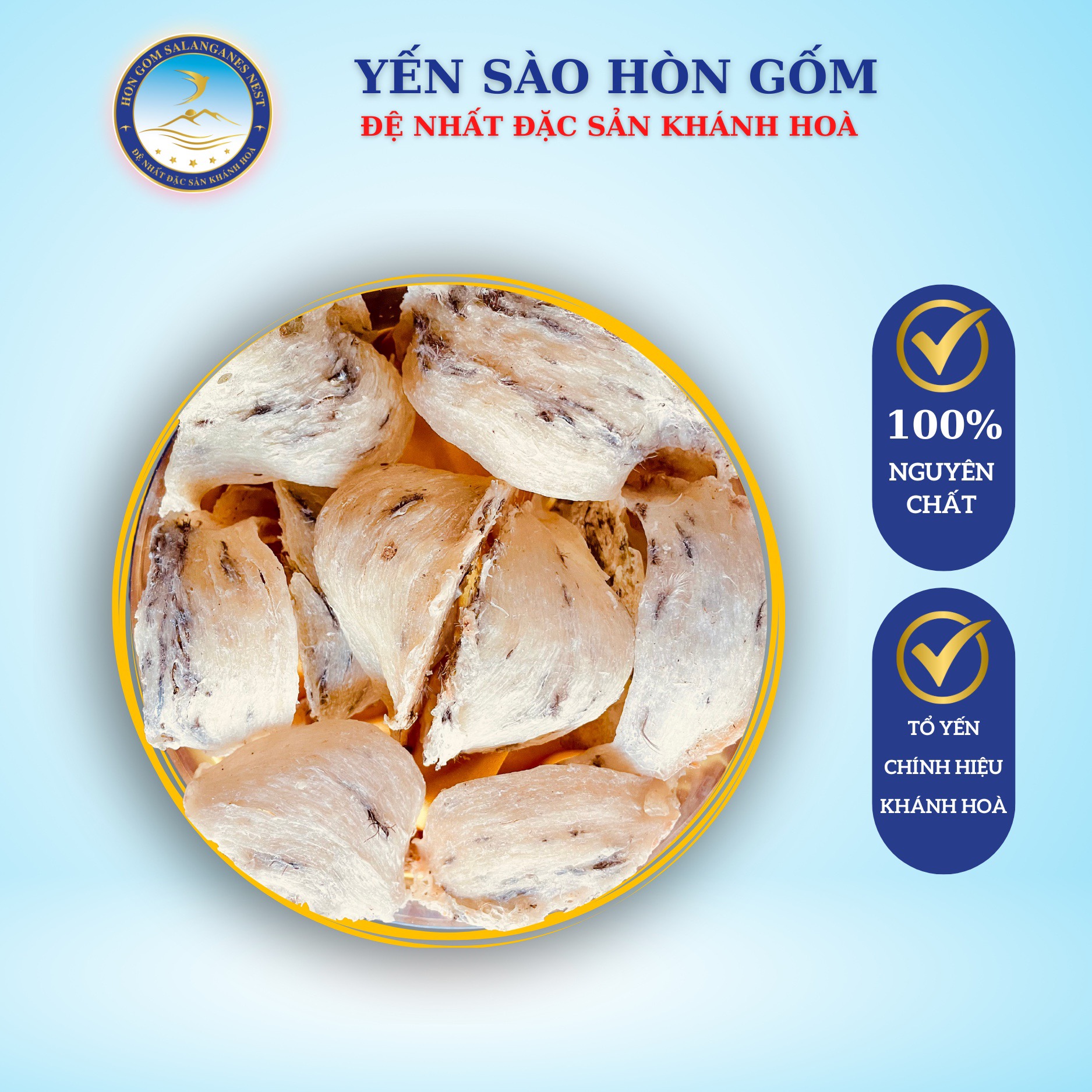 Yến sào khánh hòa thô nguyên tổ cao cấp t1 - yến sào hòn gốm chính hiệu khánh hòa - hg salanganes nest