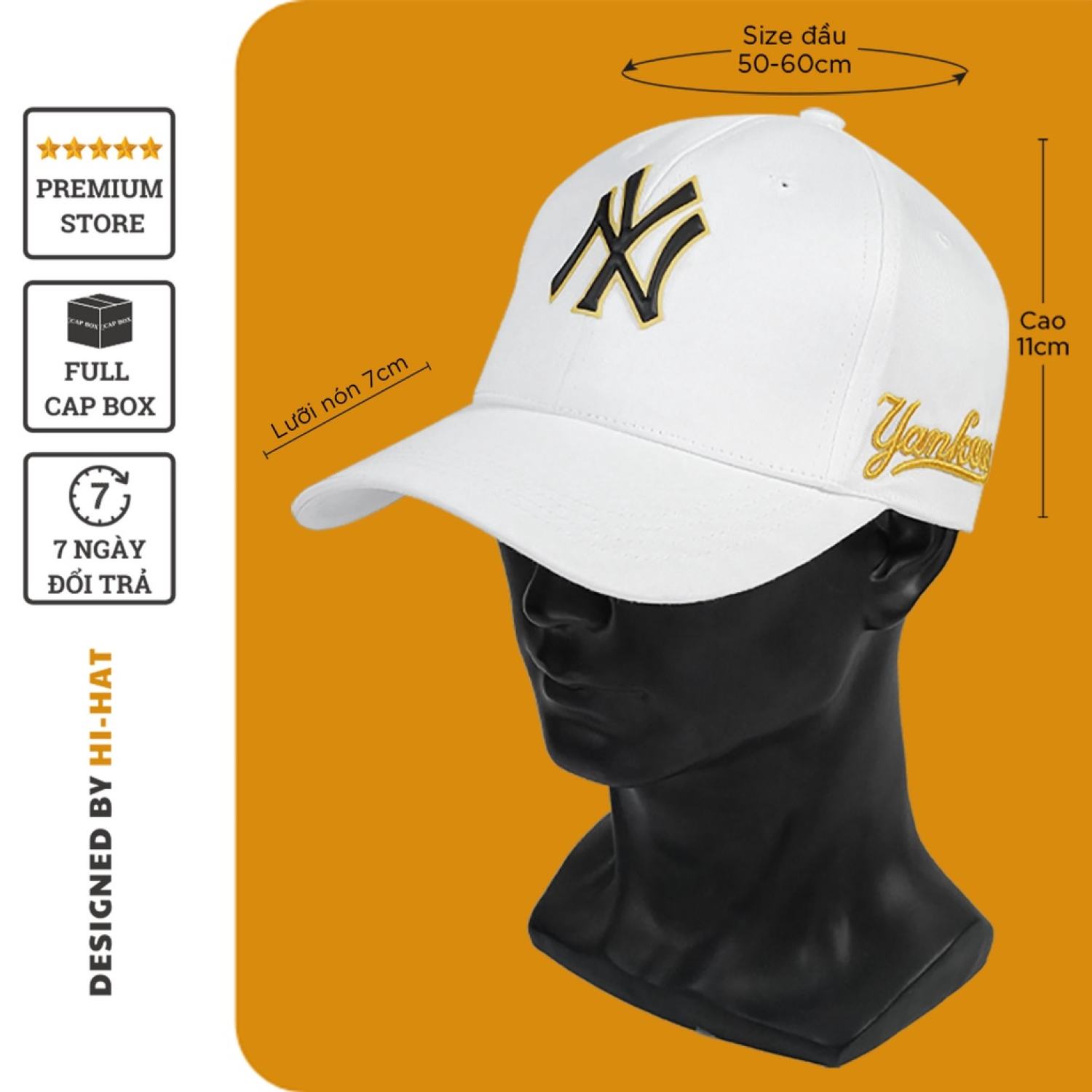 Nón lưỡi trai - Mũ NY nam nữ đúc 3D Hàn Quốc cao cấp phong cách thời trang ulzzang Hi-hat NY04