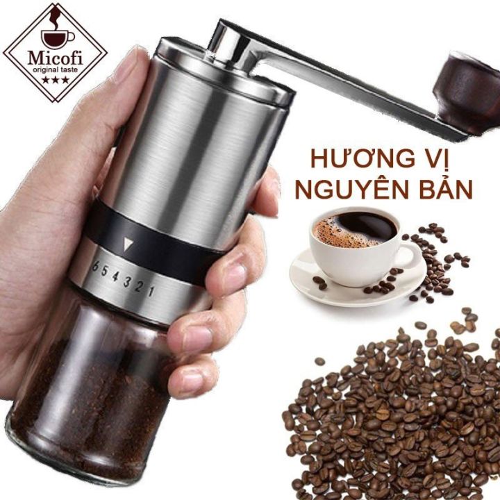 Máy xay cà phê cầm tay Micofi 6 cấp độ - Cối xay cafe cầm tay thủ công cao  cấp | Lazada.vn