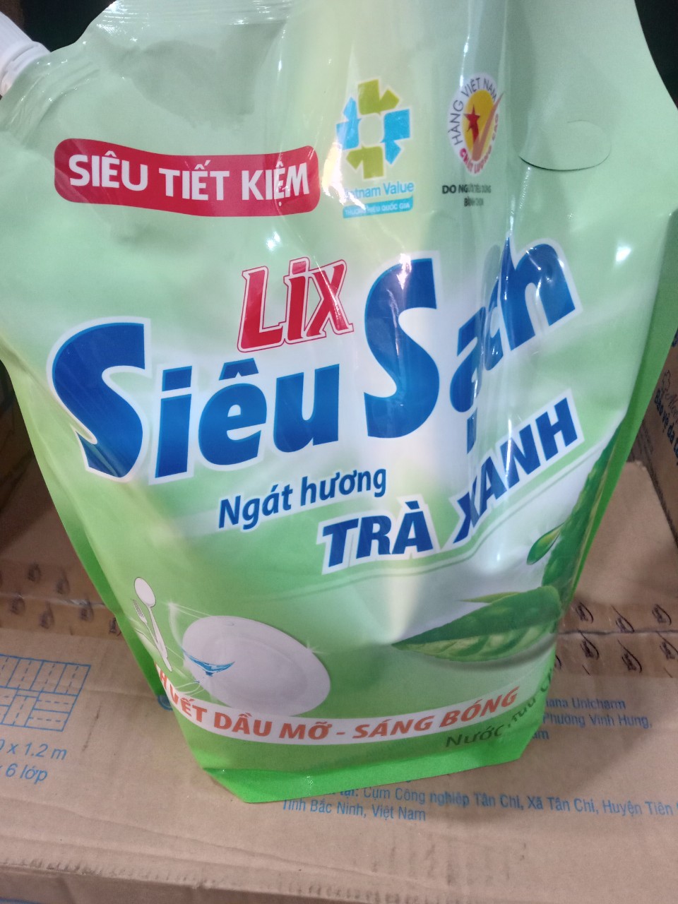 Nước rửa chén LIx trà xanh túi 3.5kg