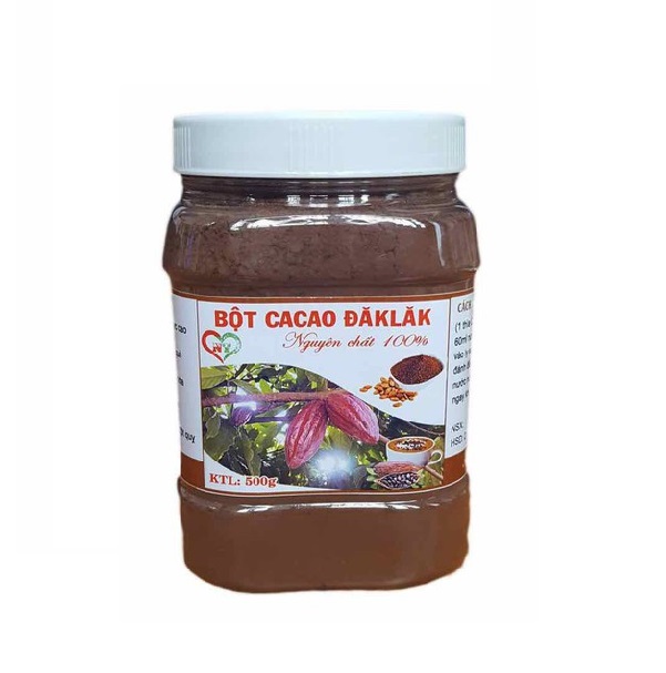 500g Bột Cacao Nguyên Chất Đăk Lăk Loại 1: Thơm ngon, Bổ Dưỡng, Vị Đậm Đà