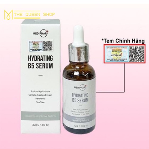 Mediphar Hydrating B5 Serum 30ml Phục Hồi Cấp Nước, Dưỡng Sáng Da