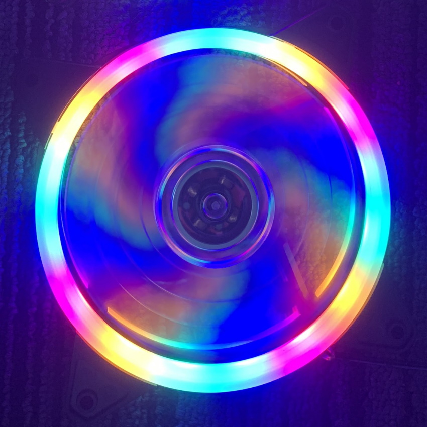 Fan Case Led RGB CoolMoon K8 (Tự Động Đổi Màu, Không Cần Hub)