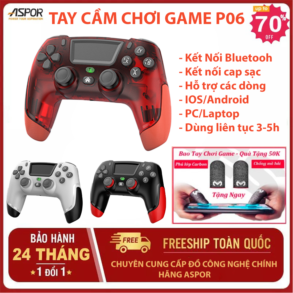 Tay cầm chơi game, tay cầm chơi game không dây p06 tay cầm fo4 giá rẻ có rung thích hợp pc/ios/switch/ps4/ps3