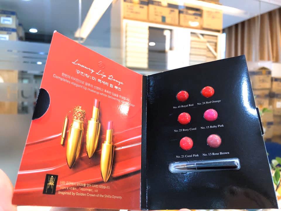 Thanh lí bảng 6 màu son lì chứa collagen chống thâm nhăn môi Whoo Mi Lip Rouge siêu đẹp 13 15 21 24 25 45