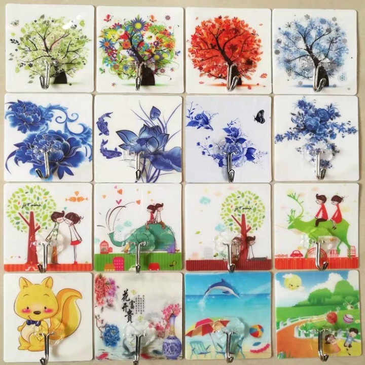 COMBO 10 Móc Dán Tường 3D - Thuận Tiện Treo Móc Đồ Mà Không Cần Khoan Tường