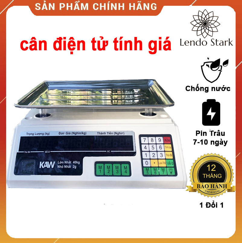 Cân điện tử tự tính tiền loại 40kg Chính hãng, siêu chuẩn xác, chống nước, thiết kế thông minh, bền với thời gian, Can Dien Tu Bep, cân siêu thị - Bảo hành uy tín 1 đổi 1.