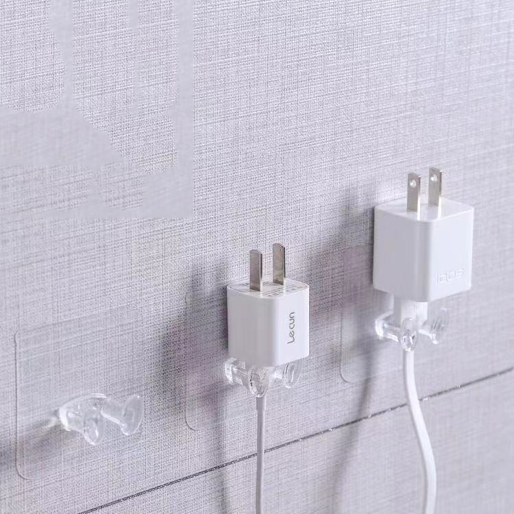 Móc dán treo ổ cắm điện trong suốt keo acrylic