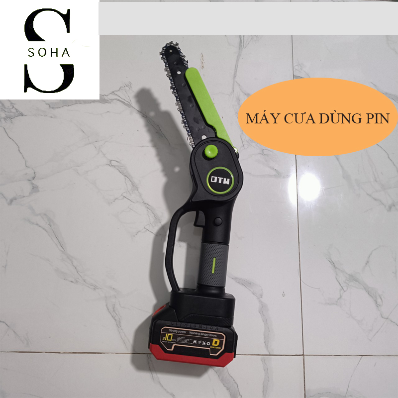 Máy cưa điện dùng pin có thể sạc lại , máy cưa cầm tay nhỏ ngoài trời khai thác gỗ cưa củi, Máy cưa mini, máy cưa xích dùng pin