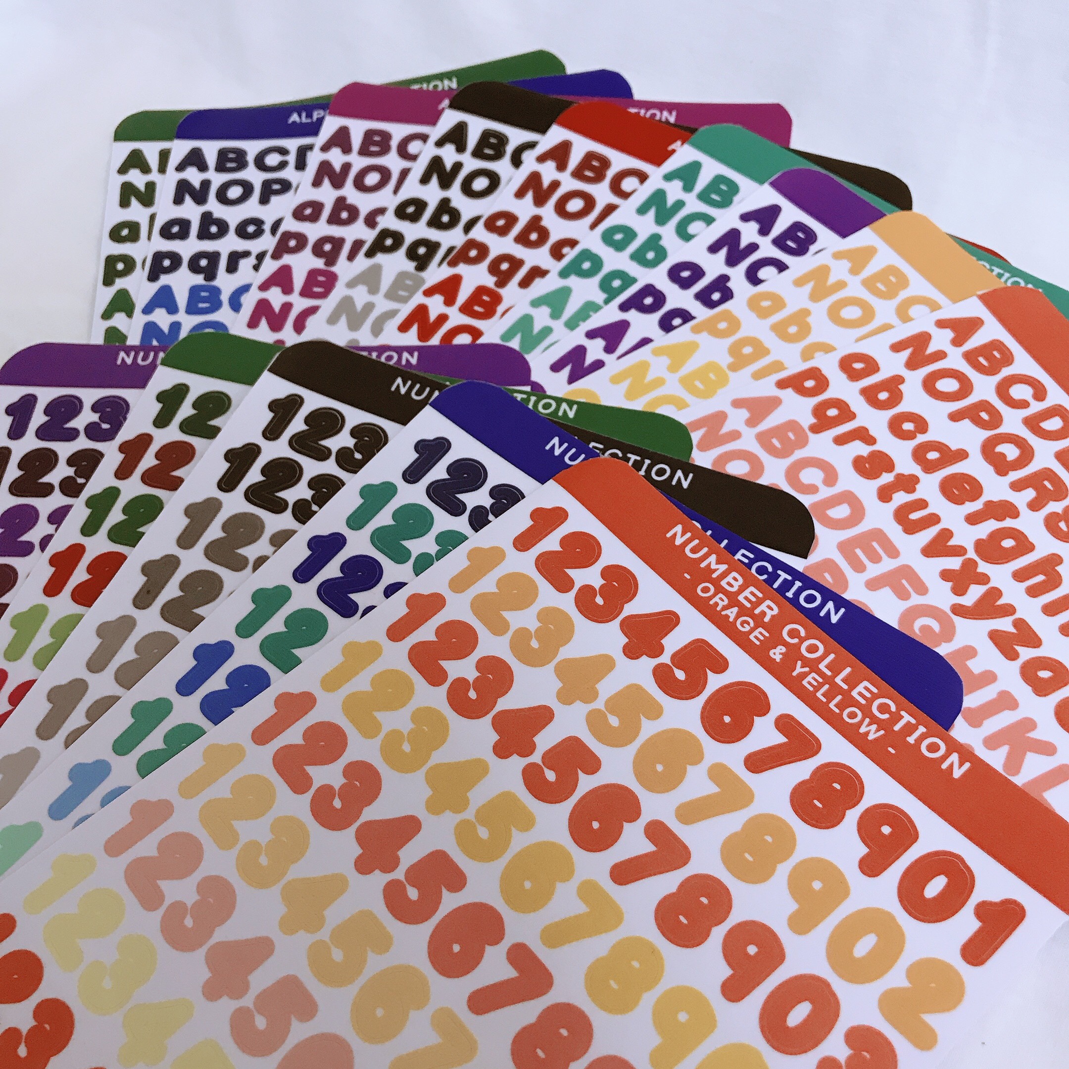Sticker bảng chữ cái và sticker số trang trí toploader