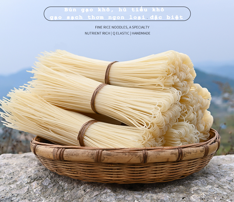 [ SIÊU GIẢM GIÁ ] 2 KG Bún gạo khô sạch, thơm ngon đặc sản Hà Nội. Bún Miến Khô Nhà Làm - Bún Gạo Khô Hà Nội - Bún Khô, Hủ Tiếu Khô Bún Gạo Rice Vermicelli Sợi Dài Khô Sạch Đảm Bảo An Toàn