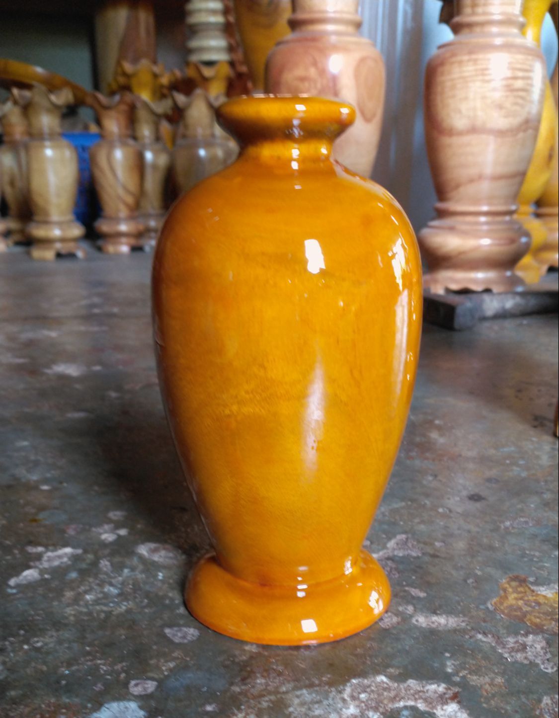 Bình phú quý chum gỗ tự nhiên