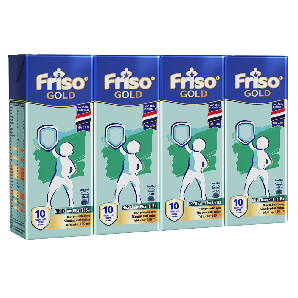 Thùng 48 Hộp Sữa Bột Pha Sẵn Friso Gold RTD Vani 180ml cho bé trên 2 tuổi (48x180ml)