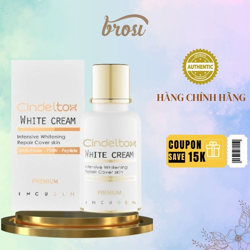 Kem Truyền Trắng Da Cindeltox White Cream Hàn Quốc Chính Hãng Nâng Tông Da Giúp Da Trắng Khỏe Đẹp 50ml BROSI