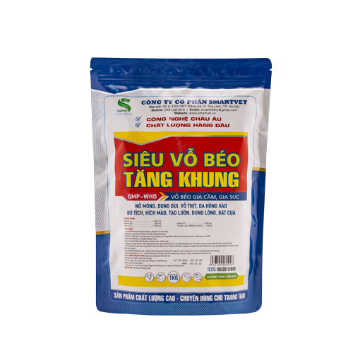 Siêu vỗ béo tăng khung, dùng cho chó, mèo, gia súc, gia cầm