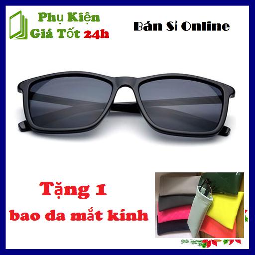 [HCM][Tặng Kèm Bao Da Mắt Kính] Kính Mát V Tây Thời Trang (Đen)