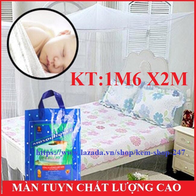 Màn Tuyn 1m6 x2m chống muỗi không cửa Hàng VNXK cao cấp