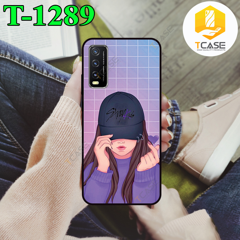 Ốp lưng Tcase dành cho Vivo Y12s 2021 in hình cô gái thả thính