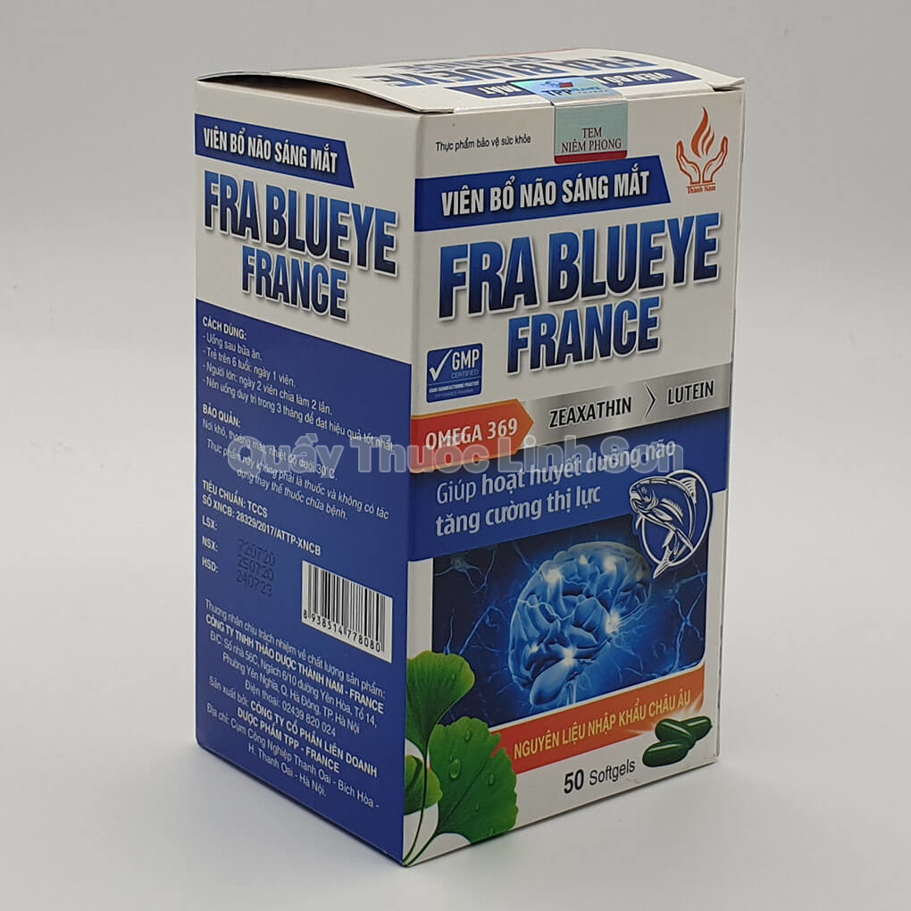 Viên uống bổ não sáng mắt Frablueye France hộp 50 viên