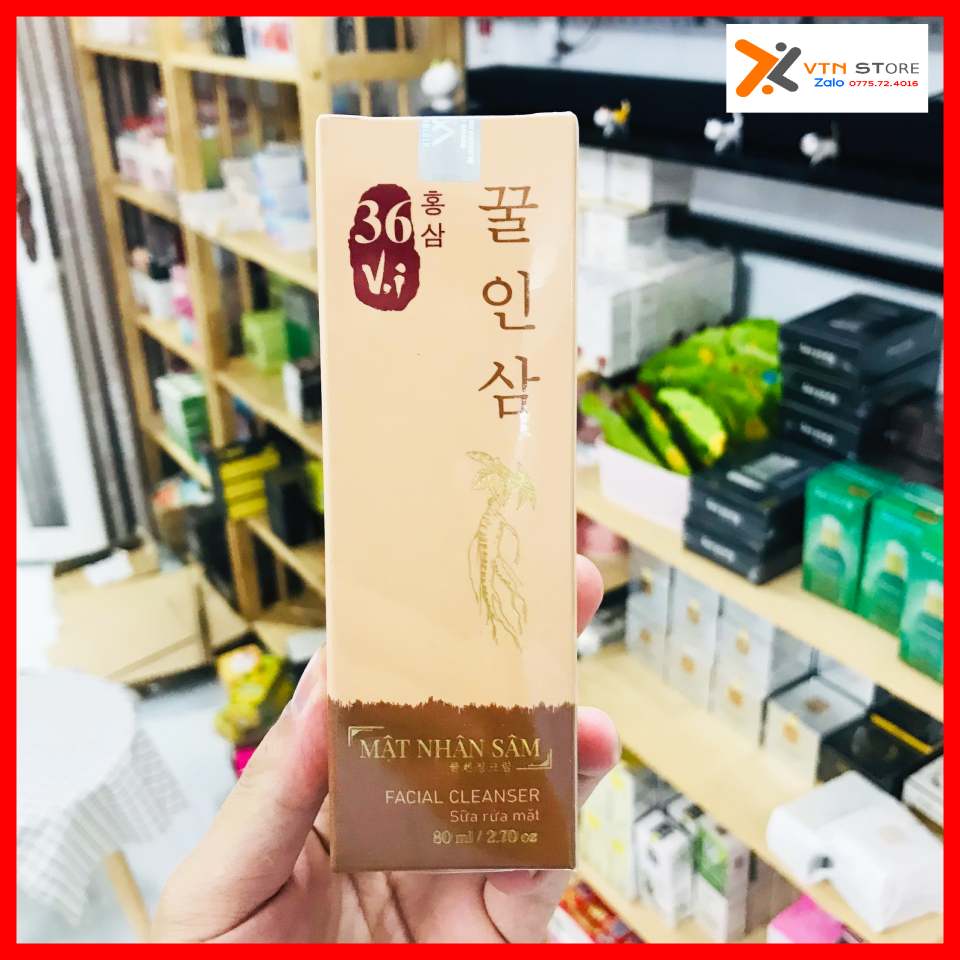 Sửa rửa mặt mật nhân sâm 36 vị 80ml - mẫu mới 2022 - chính hãng
