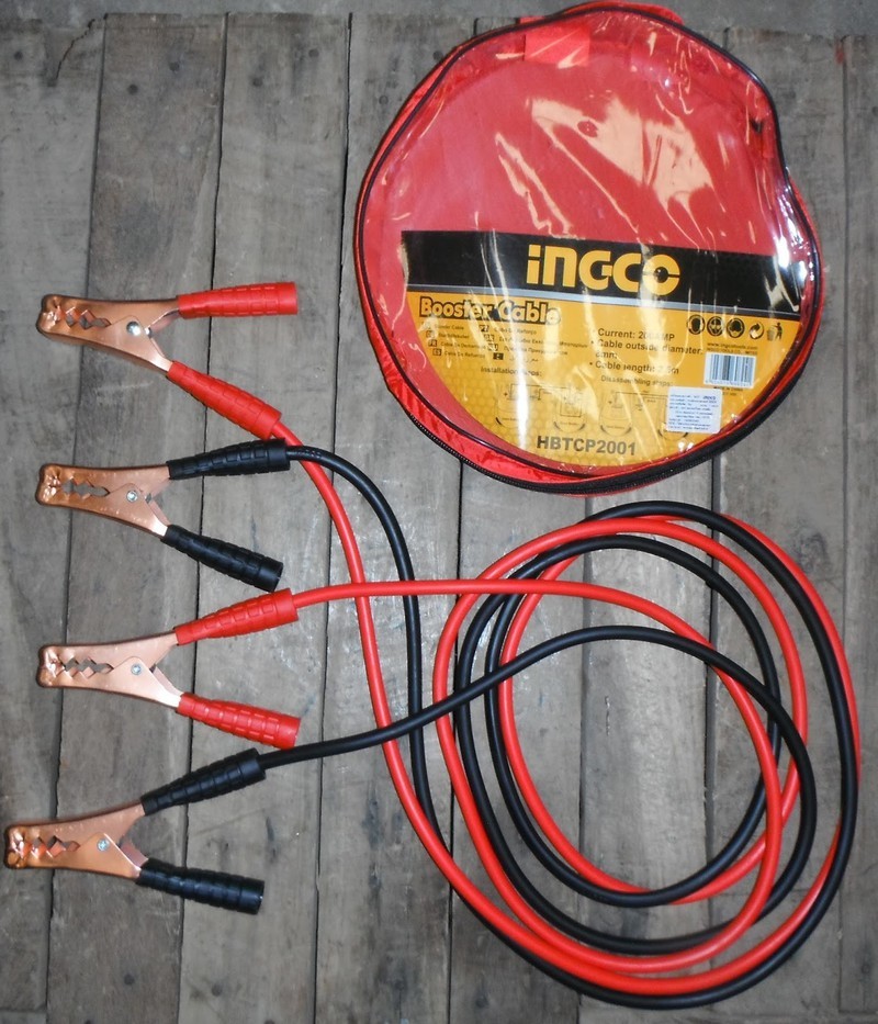 Dây câu bình ắc quy xe dây cáp sạc bình ắc quy 200amp 2.5m 8mm ingco hbtcp2001