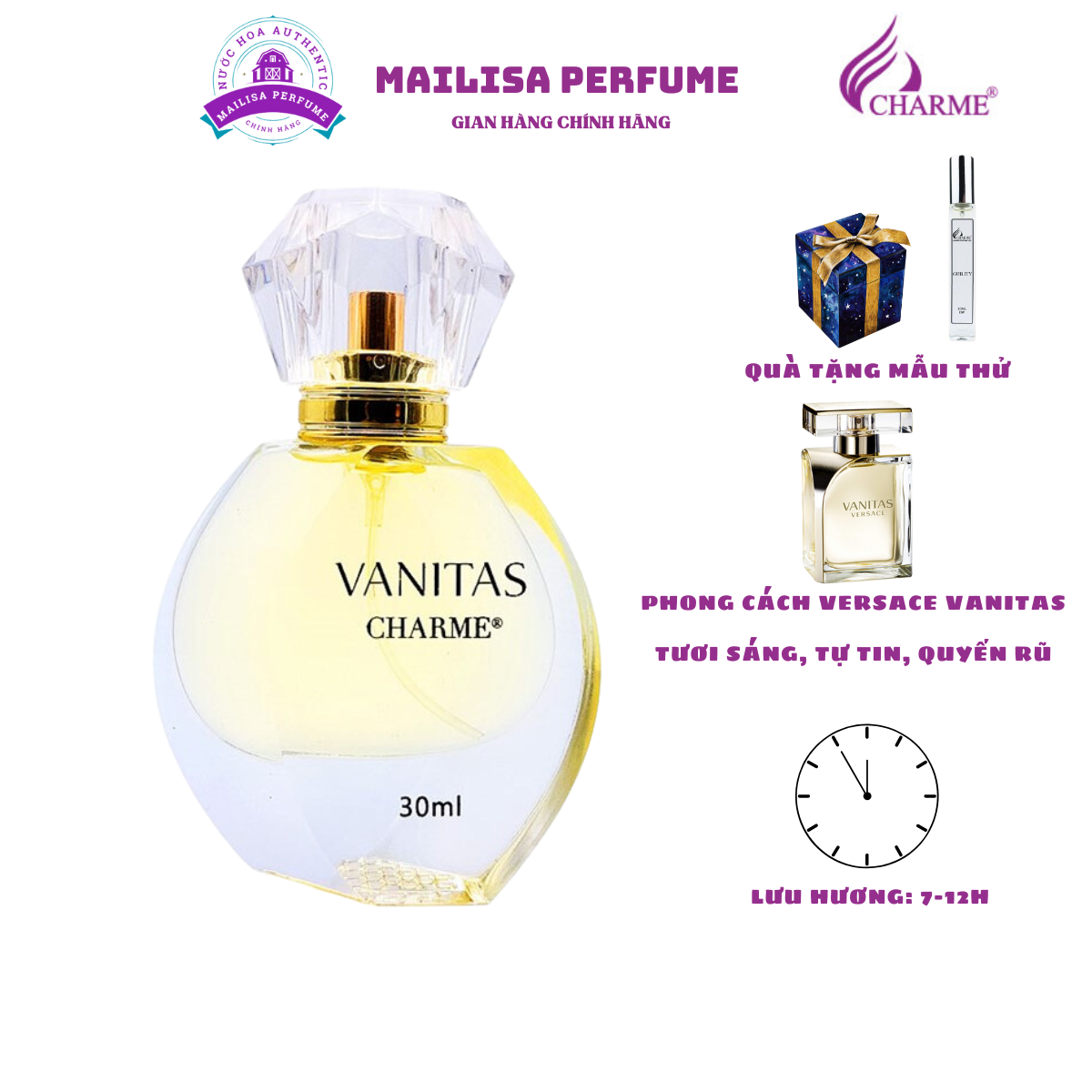 Nước hoa Char.me Vanitas 30ml Tươi sáng, tự tin, quyến rũ
