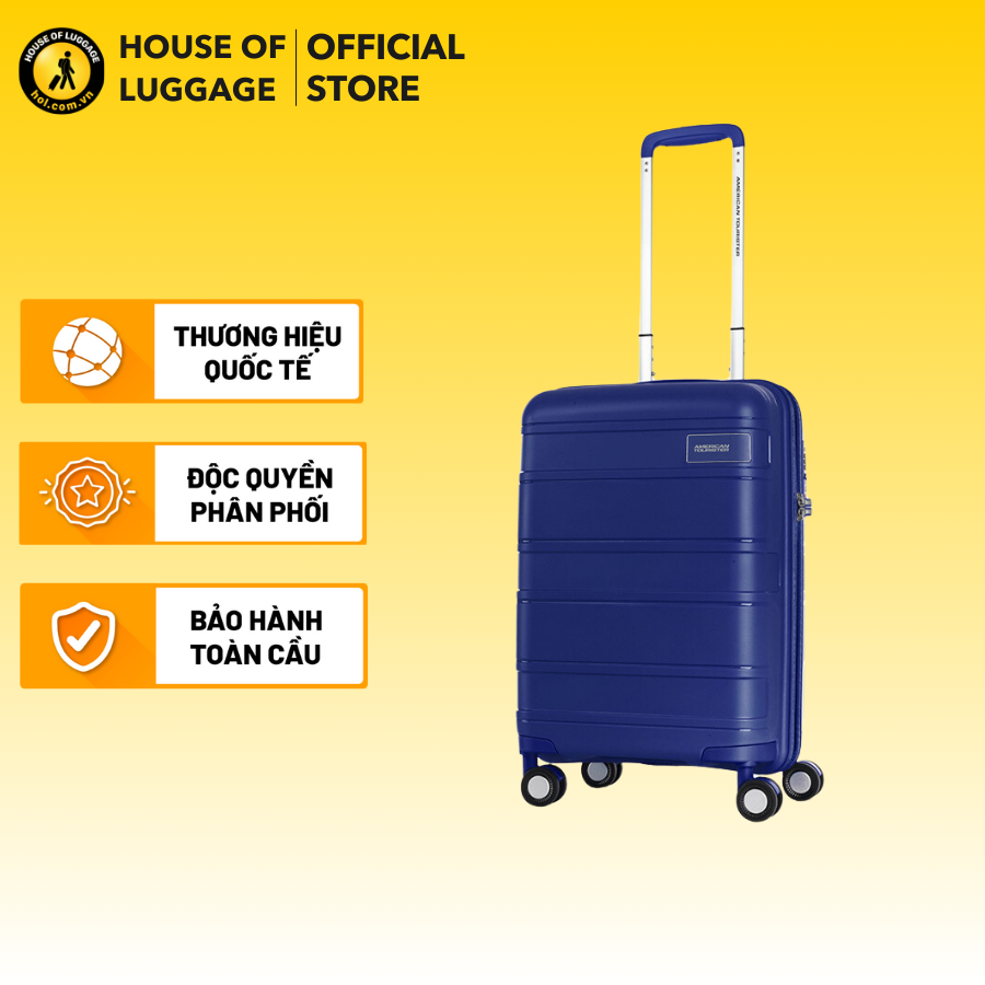 Vali kéo Litevlo AMERICAN TOURISTER - MỸ : Bánh xe đôi Khoang hành lý rộng rãi, nhiều túi Khóa số lõm tích hợp TSA Chất liệu nhựa PP siêu nhẹ và bền bỉ Khả năng mở rộng (size trung và đại)