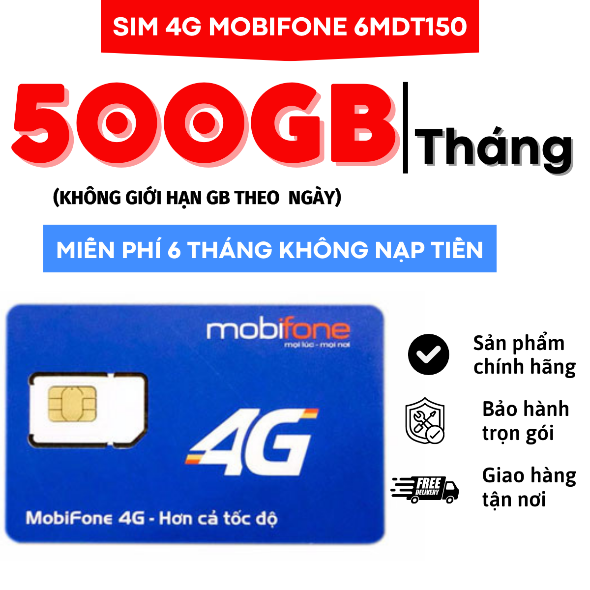 [ ĐẠI LÝ ỦY QUYỀN ] BÁN SIM 4G Mobi Free 1 năm xài mạng internet trọn gói 1 năm không phải nạp thêm bất cứ chi phi nào trong cả năm MDT350 MDT250A MDT255 12MDT50 12CAR80 6CAR80 12MDT150 6MDT150 12MXH100 12MFY FREESHIP - CHƯA KÍCH HOẠT