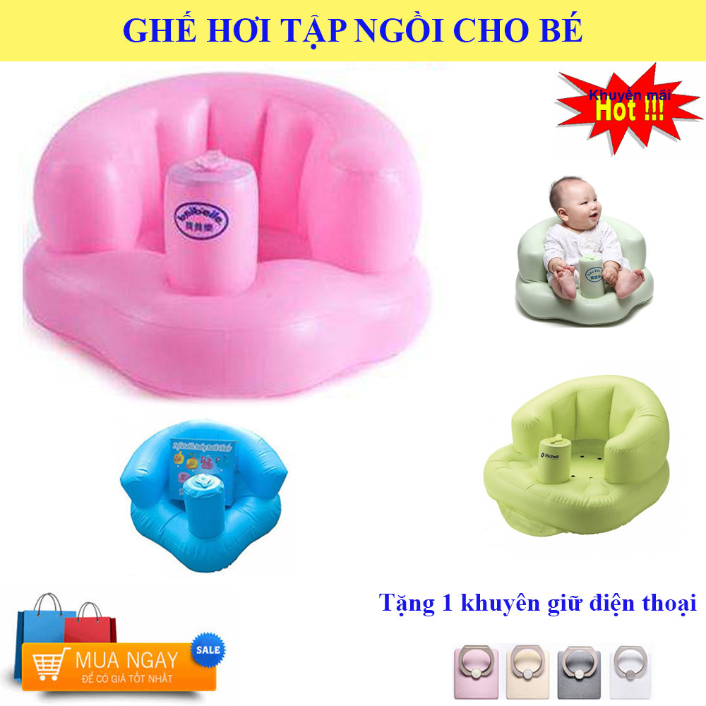 Ghế Hơi Cho Bé Tập Ngồi, Ghế Tập Ngồi Bằng Hơi, Ghế Tập Ngồi Cho Bé.  Bảo vệ hệ xương non, bơm hơi kèm sẵn trong sản phẩm, vỏ cao su non mềm maị, mẫu mã đẹp, giúp bé ngồi vững tạo cảm giác thích thú cho bé yêu.