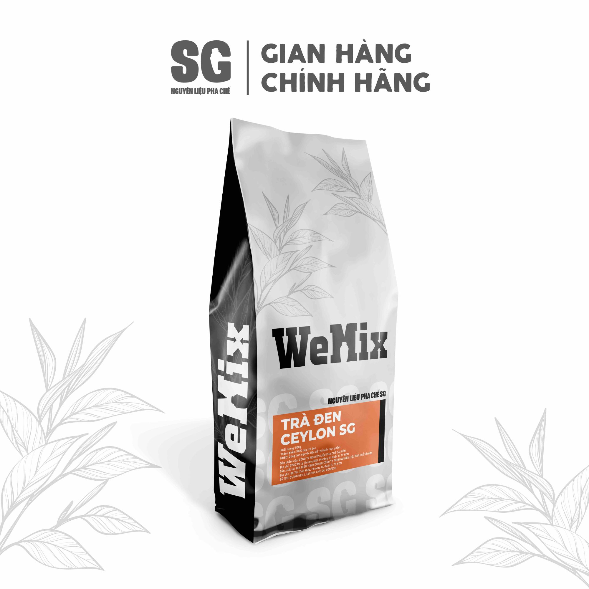 Trà đen ceylon wemix | túi 500g | pha hồng trà sữa đài loan, trà sữa truyền thống, trà trái cây đậm vị thơm ngon | nguyên liệu pha chế sg